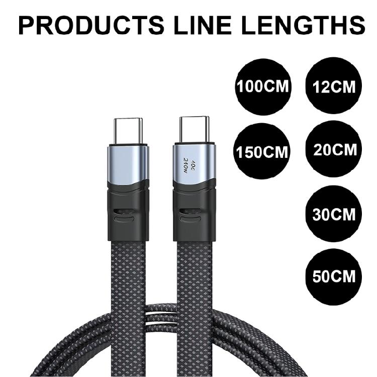 240W Type C Charging Cable PD240W 40Gbps/8K60hz Video Fast Speed Data Transfer Travel USB C To C Cord