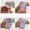 Silicone Cell Phone Wallet Case Mobile Phone Credit ID Card Holder Pocket Fashion Self-Adhesive Sticker Card Bag