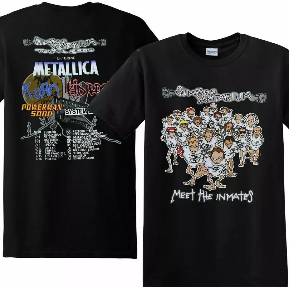 

Metall1ca Summer Sanitarium Tour Rock Band Black Tee T-shirt 3XL
