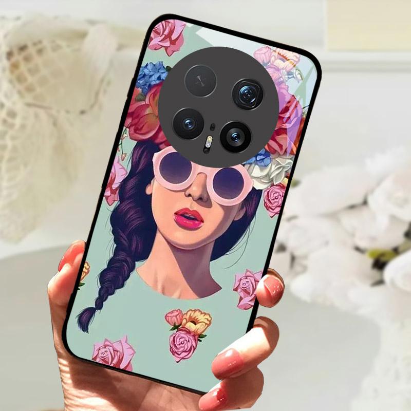 Case For Honor Magic 8 8Pro Luxury Fashion Tempered Glass Phone Back Cover For Honor Magic8 Funda Camera Protection Casing Funda