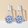 925 Sterling Silver Blue Hydrangea Flower Drop Earrings Women Earrings Charm Fashion Versatile Party Jewelry Gifts