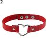 Women Punk Love Heart Ring Faux Leather Collar Choker Necklace Gothic ARI