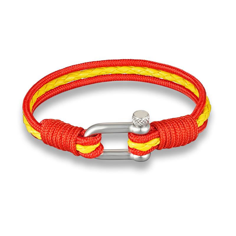 8 Styles Yellow Red Multilayer Rope Leather Bracelet Magnet Bracelets 550Paracord Survival Bracelets Pulseras