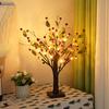 LED Birch Tree Light with Red Berries Mini Glowing Birch Tree for Tabletop Decor Festive Home Party Wedding Centerpiece Decorations