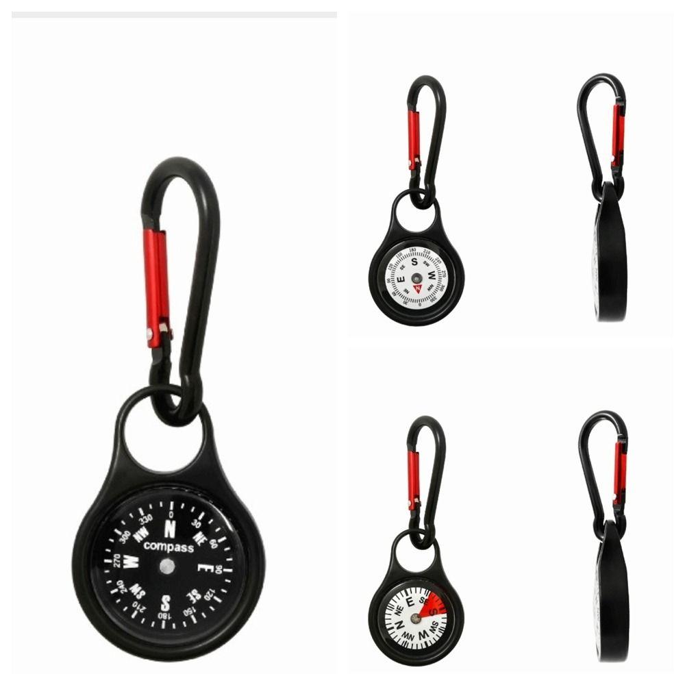 Spring Loaded Carabiner Clip Built-in Compass Key Carabiner Portable Climbing Hook Daily