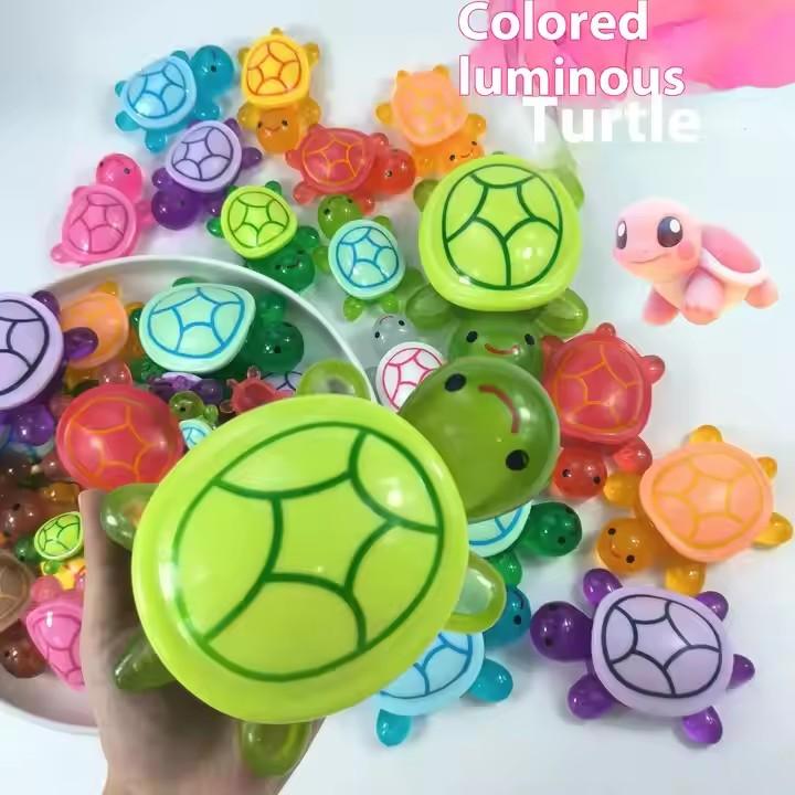 17cm Luminous Turtle Storage Box with Openable Lid Cute Cartoon Turtle Home Decor Craft Turtle Storage Case Oversized Turtle Toy