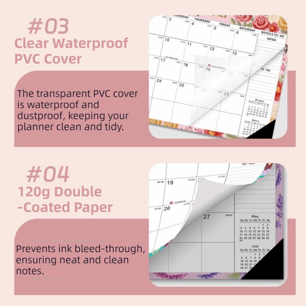 2027 English Calendar with Hanging Hole Calendar Planner Practical Wall Calendar  Home Decoration