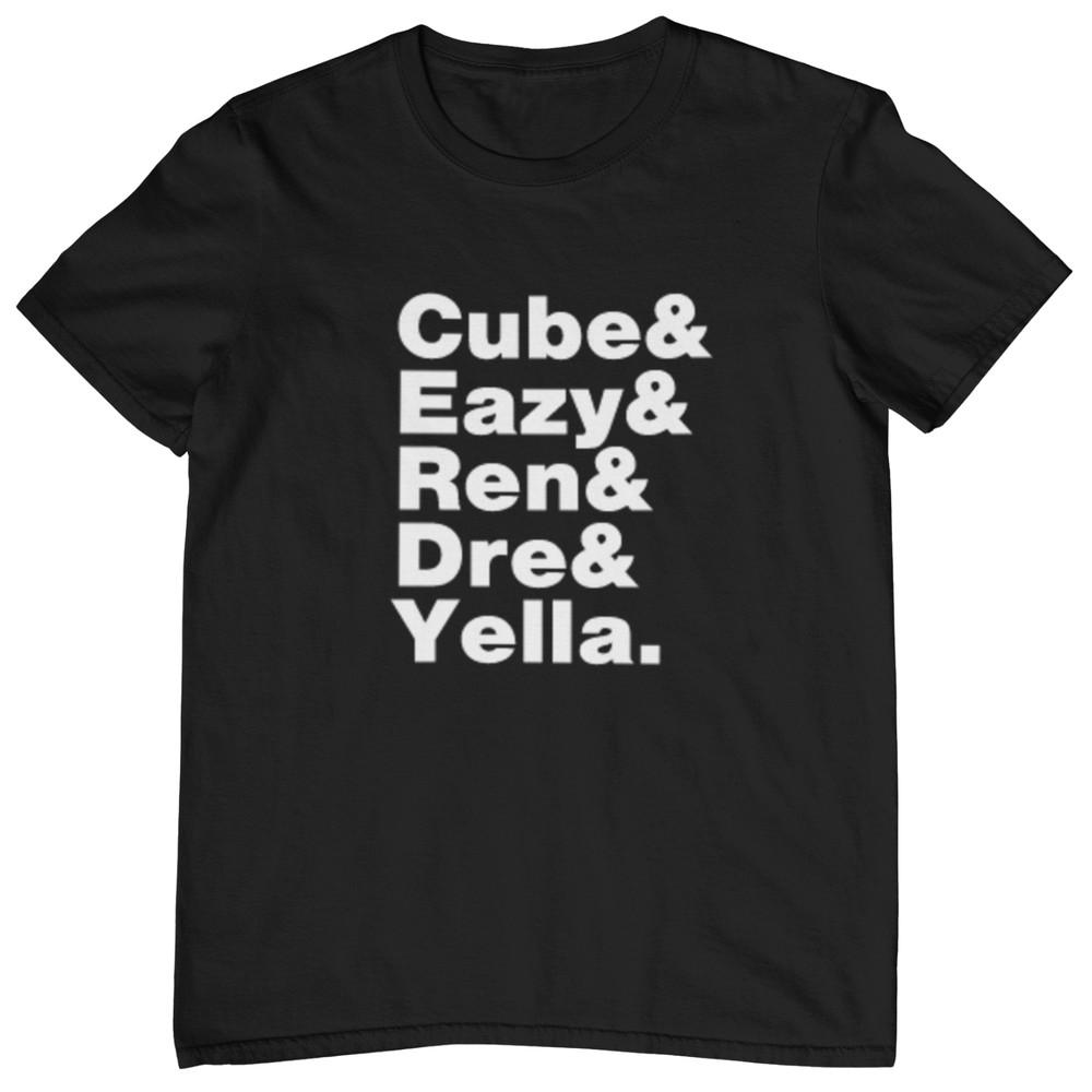 NWA BAND MEMBERS T-SHIRT - gangsta rap west coast snoop dre cube dr hip-hop ice Unisex T-Shirt S