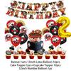 Casino Poker Chips Theme Birthday Party Decorations Playing Cards Money Golden Glitters Red Curtain BalloonS Cake Topper Banner