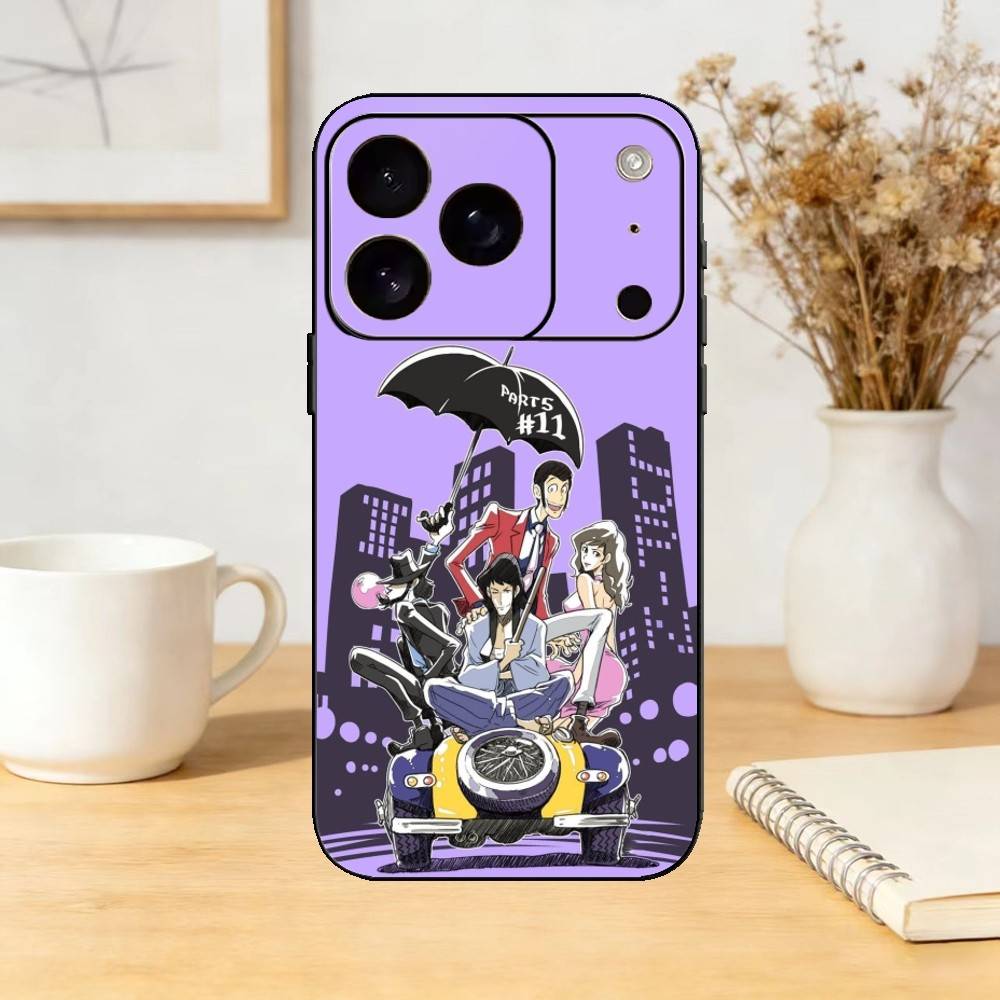 Classic Anime L-Lupin The Third Phone Case Silicone black Soft For IPhone 17,16,15,14,13,12,11,SE,Plus Pro Max