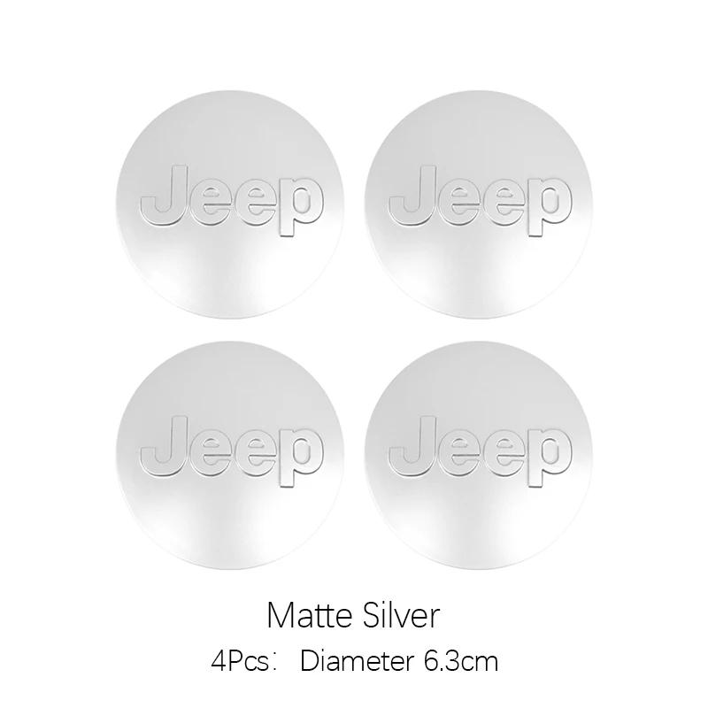 Für Jeep Für Jeep Renegade Compass Grand Cherokee Wrangler jk Gladiator 4 Stück ABS Galvanisiert Auto Radnabenabdeckung A