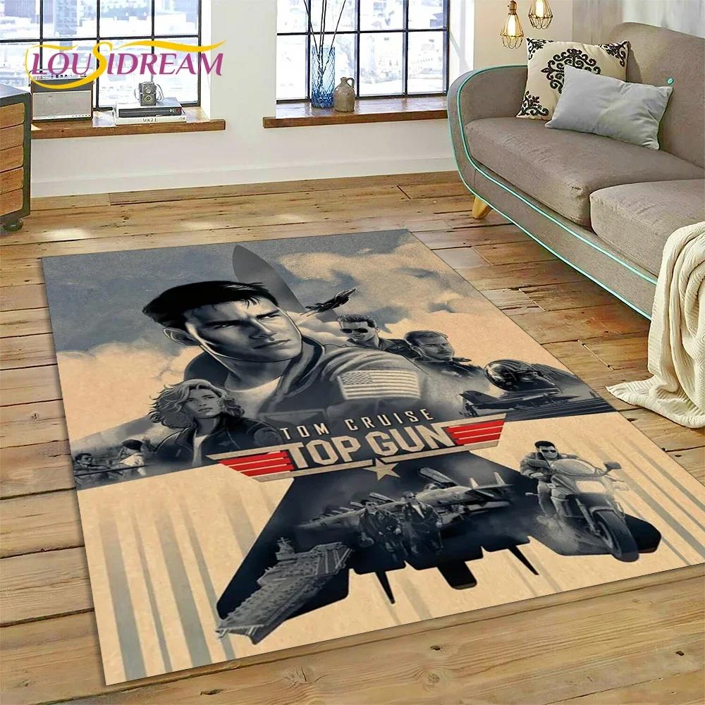 Top Gun Sign Tom Cruise Fighter Carpet Rug for Bedroom Living Room Home Sofa Decoration,Children Game Large Decor Floor Mat Gift