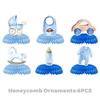 Blue Watercolor Little Boy Birthday Party Disposable Tableware Set: Plates, Cups, Napkins