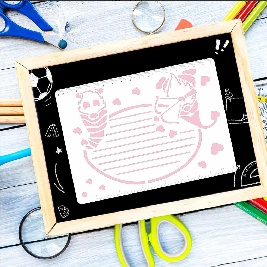 PET Log Painting Template: DIY Journal, Doodle & Notebook with Inch-Centimeter Ruler