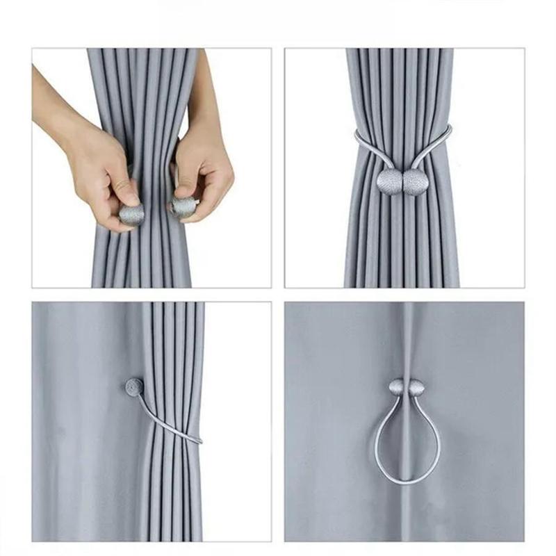 Magnetic Curtain Tieback, 2 Counts Modern Simple Curtain Tieback, Window Curtain Tieback, Home Decor for Living Room Bedroom