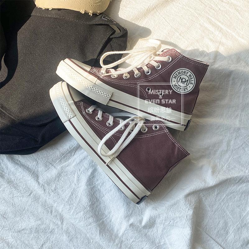 

Round label canvas shoes student men and women couple shoes 211 44