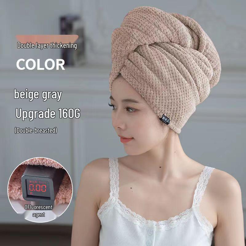 Damska Gruba Chłonna Czapka do Suszenia Włosów na Jesień/Zimę do Kąpieli i Prysznica
