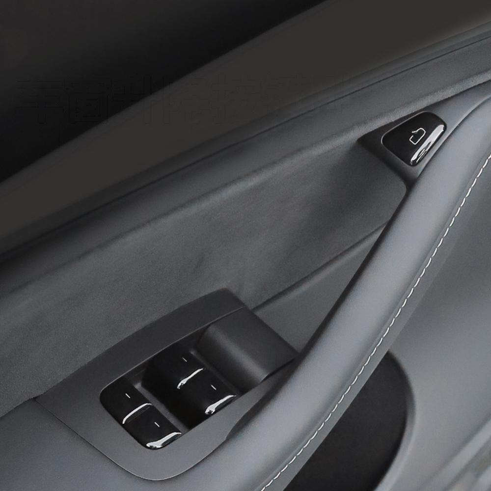 

M30810 11Pcs Car Sticker Set Resin Button Repair Kit Window Switch,Door Lock Stickers for Tesla Model Y/3 Type A