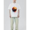 Black T Shirt with Basketball Drip Design for Casual Wear
