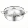 Divided Pot with Ladles Stainless Steel TwoFlavor Cookware for Families,