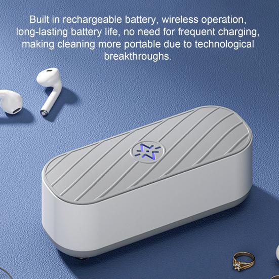 Ultrasonic Glasses Cleaning Machine Hands-Free Operation Deep Clean Watches Jewelry Makeup Brushes Glasses Washer