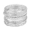 Bohemian-Style 12-Piece Multi-Layer Alloy Bracelet Set for Women