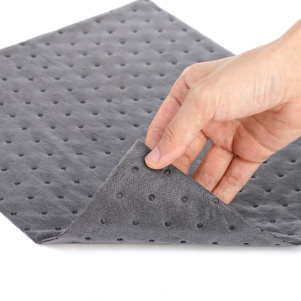 5Pcs Absorbent Mat Oil Spill Mat Grey Garage Floor Mat Shearable Oil Absorbent Pads Under Car