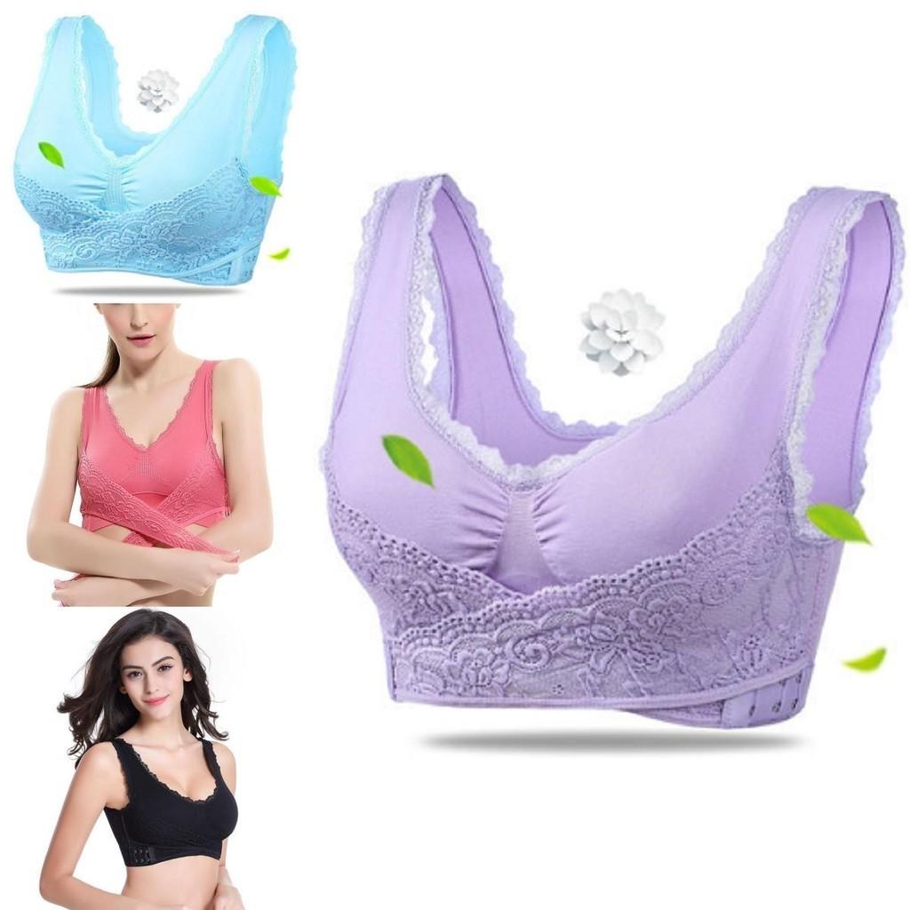 Women Lady Sexy Front Cross Adjustable Side Buckle Lace Vest Wireless Sport Bra For Ultimate Comfort And Style
