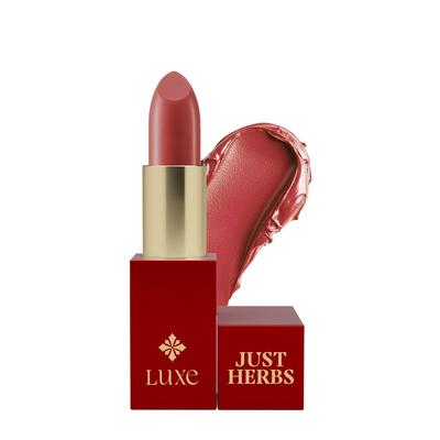 Just Herbs Luxe Satin Melt High Shine Lipstick | Luxury Makeup | Ayurvedic Formula | Long Lasting Shine | Ayurvedic Lipstick - 4 Gm (10 COCOA MIRAG