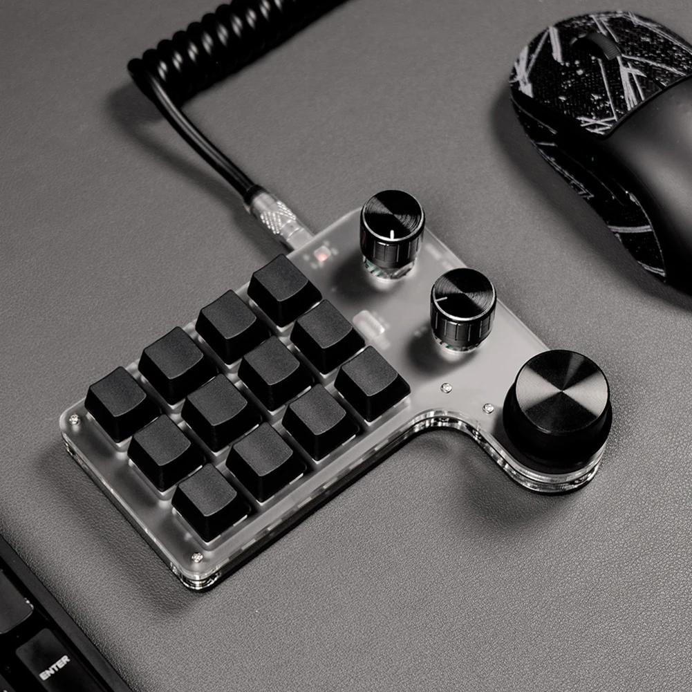 Programmable Customized Keyboard RGB Multifunctional Keypad 7 Colors Light High Precision Keypad USB Wired for PC Macbook Laptop
