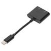 2 i 1 Type C til Type C o Adapter Type C til AUX-kontakt med USB C PD 60W Hurtigladeadapter