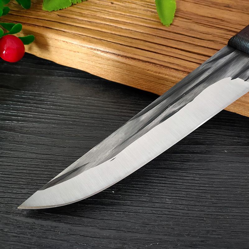 Coltello per disossare da cucina forgiato fatto a mano Coltello da pesca portatile per barbecue Mannaia per carne affilata Taglierina per verdure
