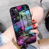 Spray-paint Graffiti Phone Case For IPhone 17 Pro Max 16 15 14 Pro Max 13 11 X Xs Xr 8 7Plus Glass Cover