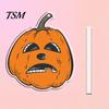 Pumpkin Pattern Charm Halloween Creepy Acrylic Keychain, Double-sided Head Key Ring Durable Metal Chain for Backpacks, Decorative Car Holiday