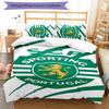 3pcs Sporting CP logo pattern bedding set duvet cover set includes duvet cover &pillowcases,perfect all season bedroom decoration&gift