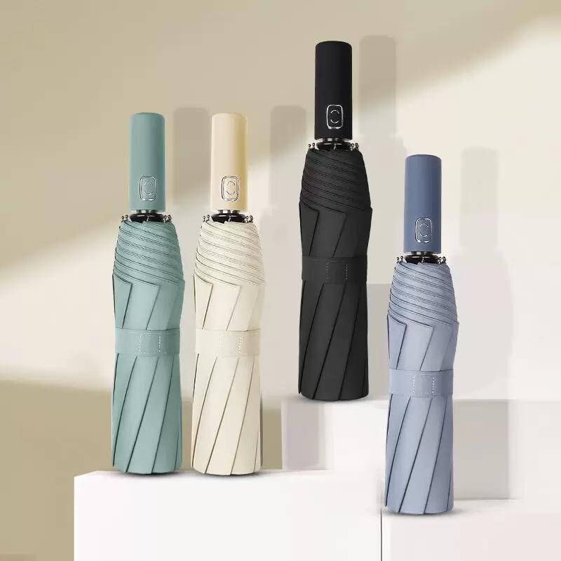 Umbrella Female Foldable Rain Dual-Use Men Thickened Foldable and Portable Automatic Sun-Proof UV Sun Umbrella