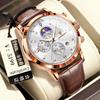 POEDAGAR National Top Swiss Brand Multifunctional Sports Chronograph Moon Phase Men's Watch Quartz Watch