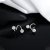 1 Pair Spiral Piercings Stud Earrings S Shape Luxury Earrings Easy To Use Rhinestone Earrings  Women