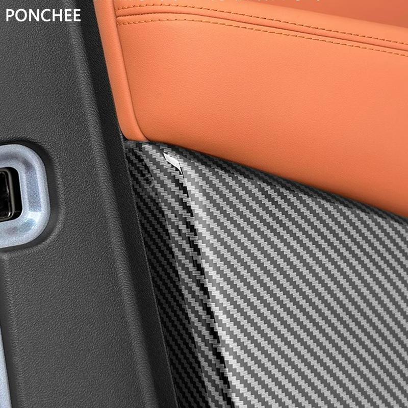 For BYD Sealion 7 2024 Carbon Fiber Textured Door Anti-kick Plate Automobile Door Guard Plate Automobile Supplies Anti-dirt
