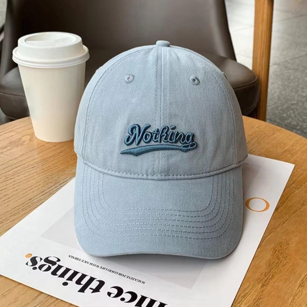 Cotton Embroidery Letter Baseball Cap Sun Protection Peaked Cap Casual Y2K Sun Hat  Summer/Spring