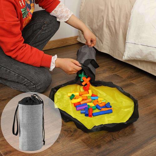 Smilerain 2 Pieces Toy Storage Mat Storage Lego Mat Children Toy Storage Bucket Block Storage Mat Play Mat Washable Convenient for Going Out Versatile