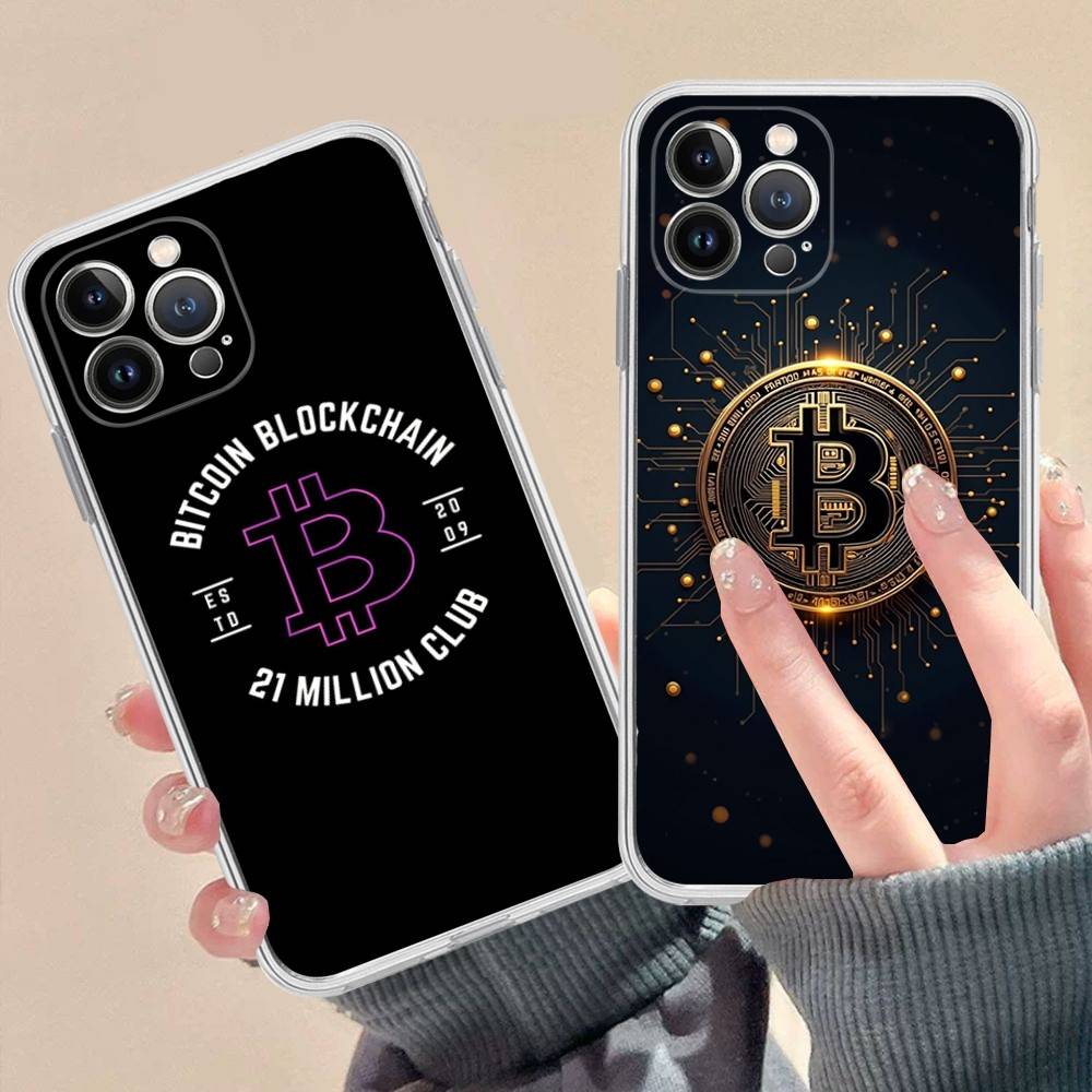 Bitcoin Phone Case For IPhone 17 16 15 14 13 12 11 Pro Max Plus Soft Cover Personalized DIY