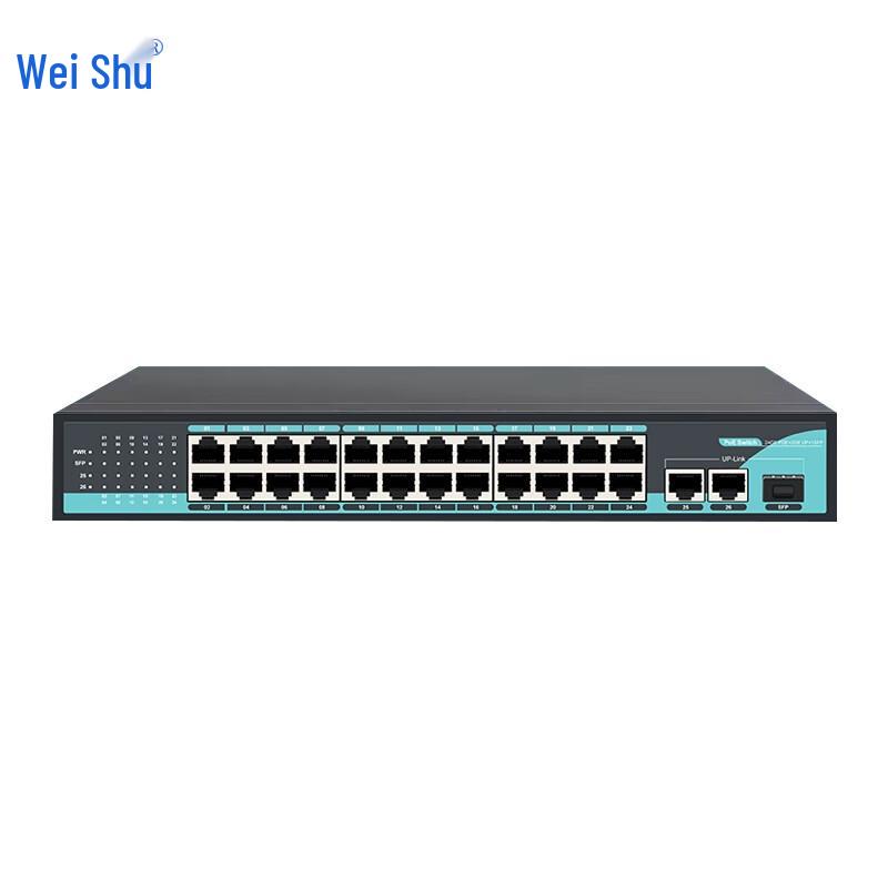 Weishu W-POE-24G 24-Port PoE Gigabit Digital Audio/Video Conference Switch (CN version)