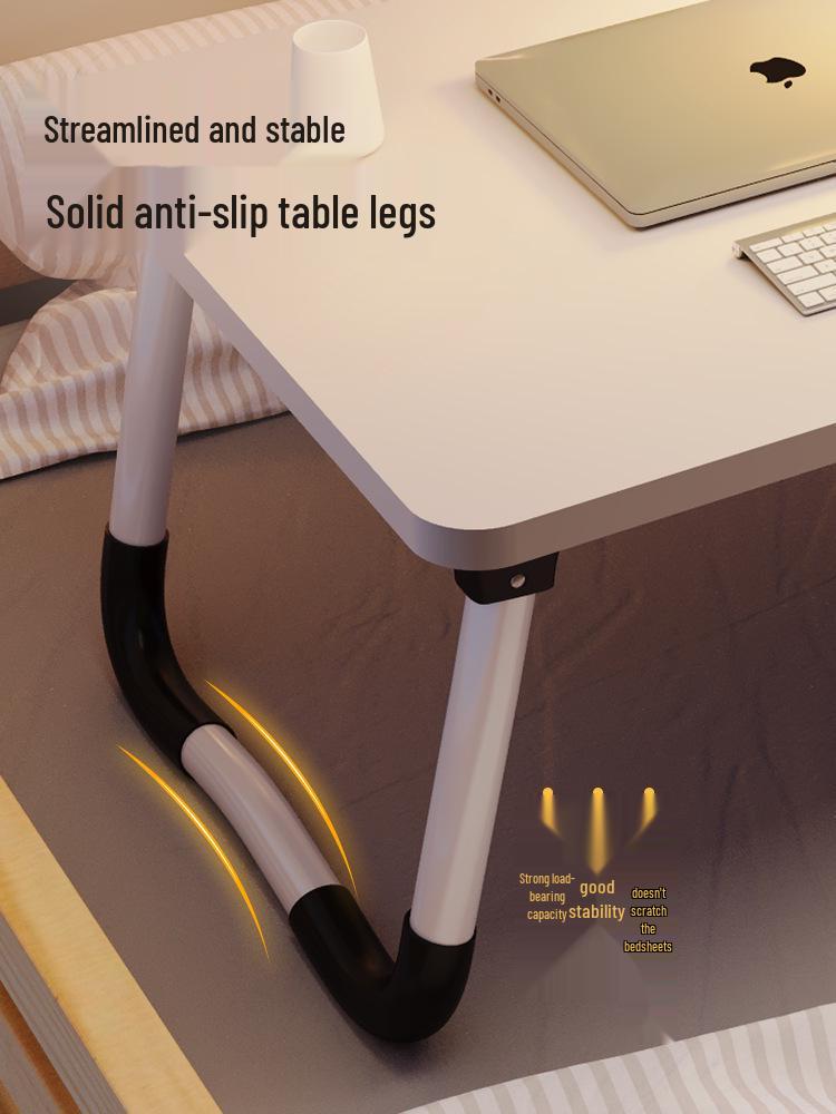 Foldable Laptop Bedside Table - Adjustable Study Desk for Bedroom or Bay Window