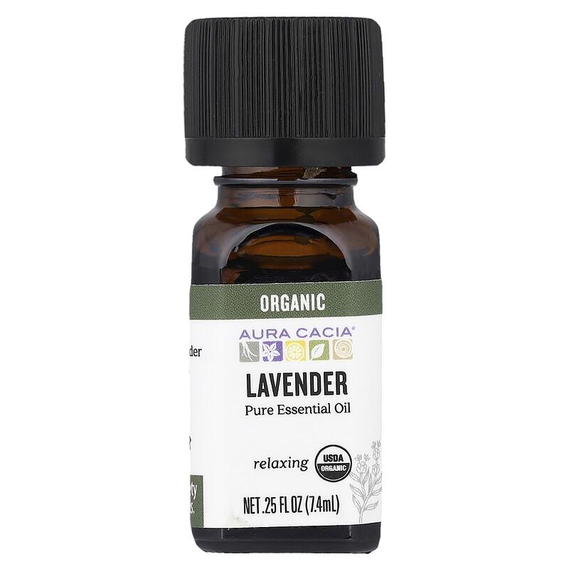 Pure Essential Oil, Organic Lavender, 0.25 fl oz (7.4 ml)