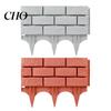 Faux Brick Garden Fence Plastic Retaining Look Edging Border Outdoor Landscape Weather Resistant Decorative Picket Panel for Flower Beds Paths