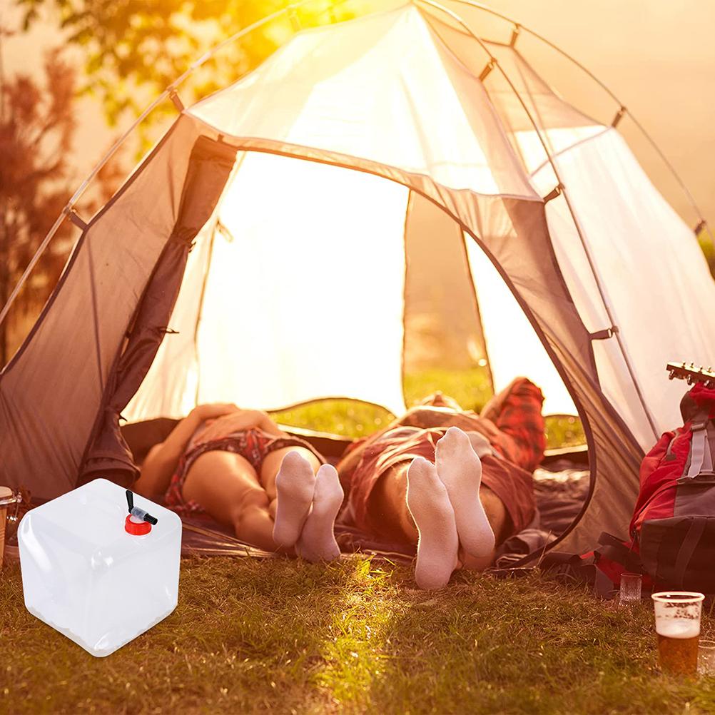 15 Litres Collapsible Water Container with Spigot Camping Water Storage Carrier Jug Foldable Portable Water Canteen for