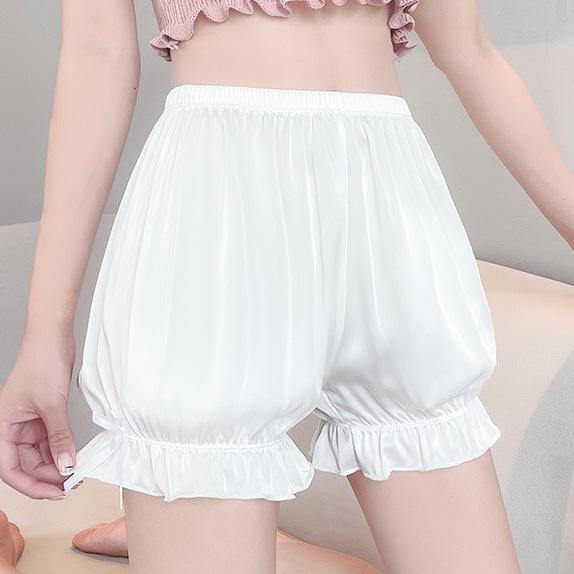 Women's Summer White Loose Lantern Anti-Exposure Safety Shorts
