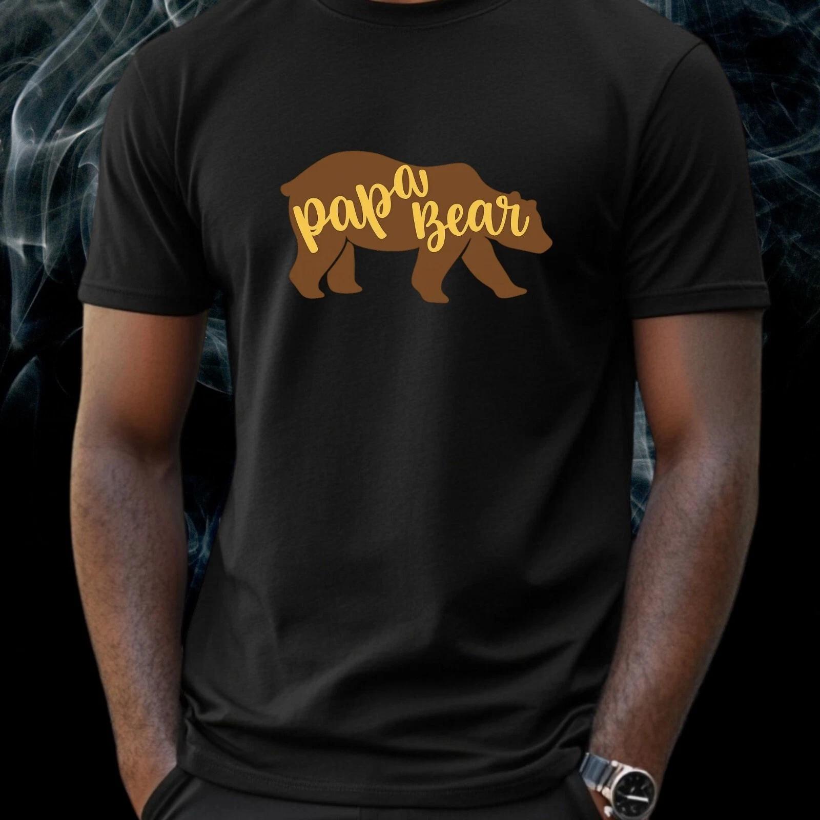 T-Shirt Herren Papa Bär Motiv Baumwolle Größe S bis 5XL XXXXL