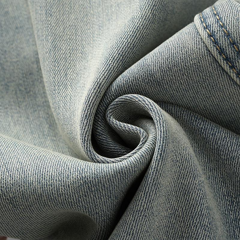 Women's Retro High-Waisted Light Blue Fleece-Lined Jeans for Autumn/Winter 2024 - Narrow, Wide, or Straight-Leg Styles.